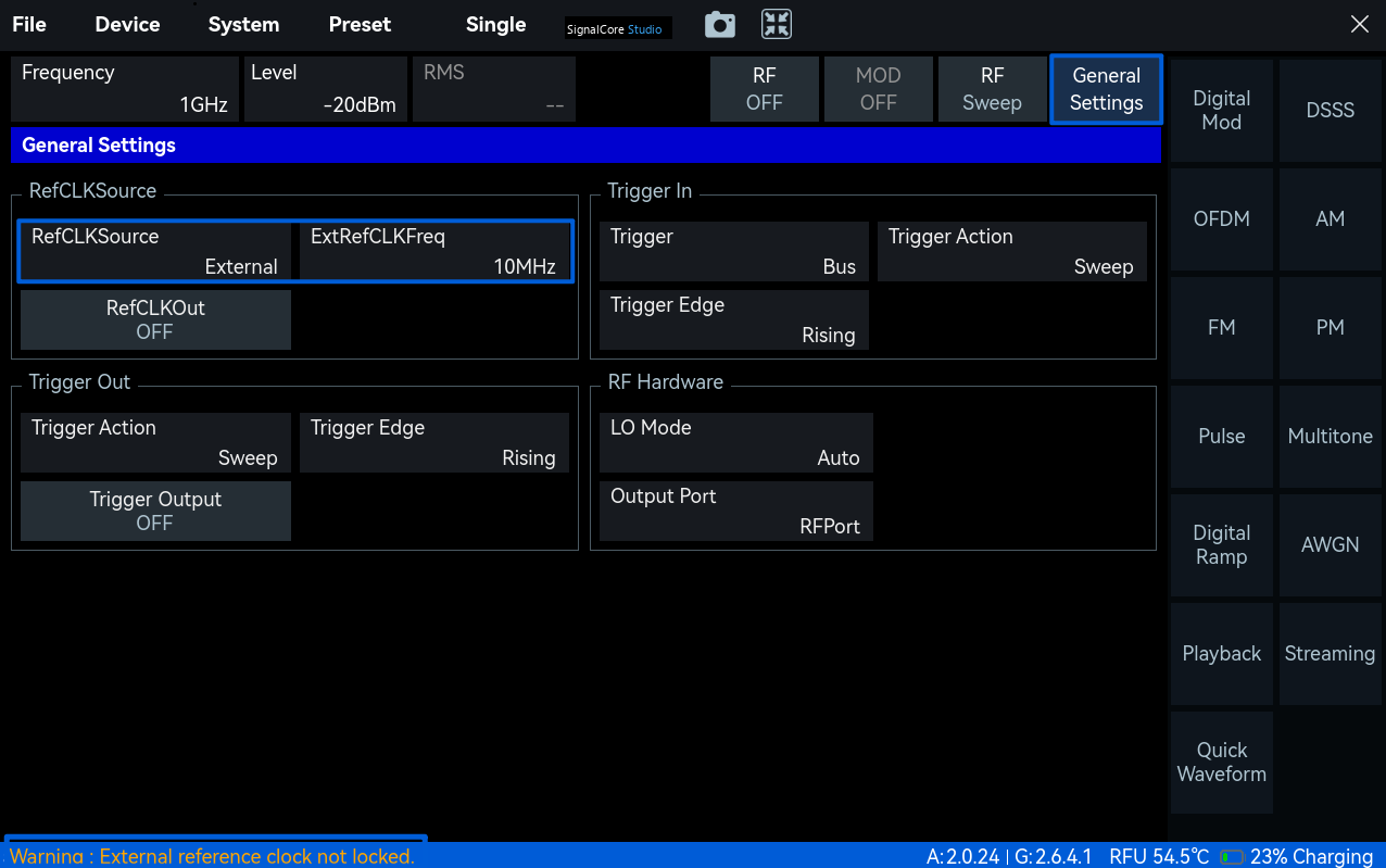 VectorCore Studio screen
