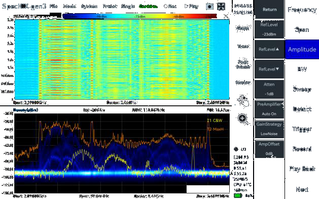 SpecICX-gen3 screenshot: Real-Time Spectrum Analysis mode